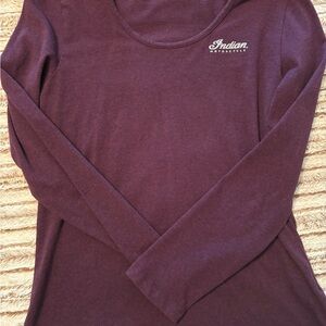 Indian motorcycle long sleeve embellished shirt